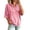 Pink, variant on Bigetiay Hoodie Women Relaxed Fit Short Sleeve Hooded Sweatshirt for Summer V Neck Pullover Top Women Sweatshirt White Hoodie Women, Size S