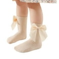thumbnail image 1 of Kiapeise Kids Cotton Socks, Baby Anti-Slip Medium Tube Socks with Bowknot, 1 of 6