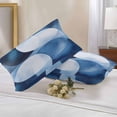 thumbnail image 3 of Outdoor Pillow Cover Blue White Set of 2 Waterproof Throw Pillowcases Gradient Decorative Patio Furniture Pillows for Couch Garden Indoor & Outdoor Use, 3 of 9