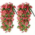 thumbnail image 4 of XmhyTop Paquete de 6 flores artificiales de seda falsa europeas para decoración de bodas, fiestas, ramo de tacto real, bricolaje, hogar y jardín (azul), 4 of 5