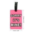 thumbnail image 2 of Unique Bargains 1 Pc SORRY Pattern Luggage Tag for Travelling Deep Pink, 2 of 5