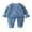 Blue, variant on Toddler Girls Winter Clothing Set Thick Warm Fleece Top and Pants Set Fashion 2 Piece Fall Outfits Clothes for Kids 1-11Years