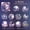B 2 set 40 pcs, variant on Moonlit Garden Series PET Sticker Pack - Moon and Botanical Themed Journaling Material, 20 Pieces in 6 Designs