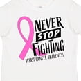 thumbnail image 4 of Inktastic Never Stop Fighting Breast Cancer Awareness Boys or Girls Toddler T-Shirt, 4 of 5