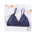 thumbnail image 1 of Lace Bralette, Women's Deep V Neck Lace Long Line Plunge Bralette Bra Seamless Wirefree Lace Bra, 1 of 2