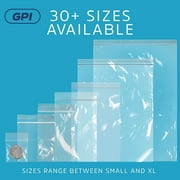 GPI 2” x 3” Heavy Duty Ziplock Bag 2 Mil Clear Resealable Bags with Write-On Block for Labels,100-Pack