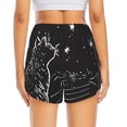 thumbnail image 4 of Goofa Star Gazing Cat Illustration Printed Women 2 in 1 Running Shorts,Quick Dry Athletic Workout Shorts,High Waisted Athletic Shorts with Liner Pockets-X-Large, 4 of 9
