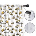 thumbnail image 4 of Blackout Kids Curtains,Cartoon Construction Vehicles Cranes White Pattern Childrens Insulated Curtains Set Of 2,Bedroom Essentials,Toddler Room Decor 42"x63", 4 of 5