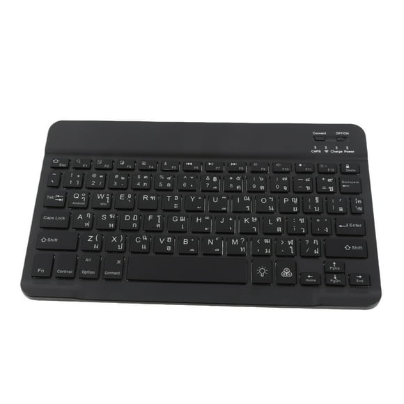 Wireless Keyboard, Computer Keyboard Fast Typing Portable RGB Backlight 10in for Laptops for Tablets for Smartphones Black