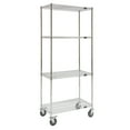 thumbnail image 1 of Wire Shelf Cart, Chrome Plated, 36" x 69" x 18", 800 lbs. Capacity, 1 of 1