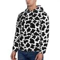 thumbnail image 3 of Daiia Cow Print Black White for Men's Fashion Hoodies & Sweatshirts with Kangaroo Pocket Hooded Sweatshirt Breathable & Moisture Wicking-XX-Large, 3 of 7