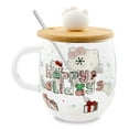 thumbnail image 2 of Sanrio Hello Kitty Holiday 17-Ounce Glass Coffee Mug With Lid and Spoon, 2 of 8
