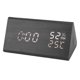 thumbnail image 2 of Wooden Digital Alarm Clocks LED Display Temperature Humidity Alarm Clocks for Bedside Bedroom Dormitory Office, 2 of 5
