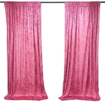 AK TRADING CO. 10 feet x 10 feet Lush Velvet Backdrop Drapes Curtains Panels with Rod Pockets - Wedding Ceremony Party Home Window Decorations - Fuchsia