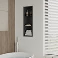 thumbnail image 4 of 12x36 Inch Stainless Steel Shower Niche, 3 Tier Waterproof & Rustproof Recessed Bathroom Shelves, No Tile Needed, Space Saving Wall Mount Organizer for Small Spaces Apartments, Black, 4 of 8