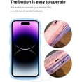 thumbnail image 3 of for iPhone 15 Plus - Curly Wave Edge Design, Transparent Bling Glitter Star Shiny Case, Cute Pink Clear Full Protection Soft TPU Shockproof Phone Cover for Women and Girls (Blue), 3 of 14