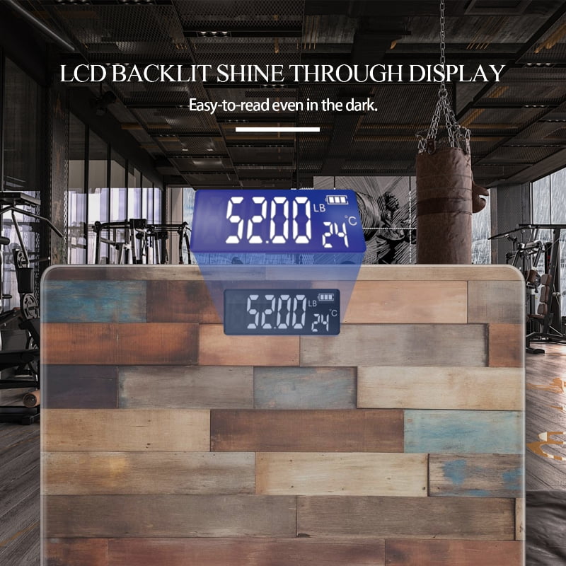 High Precision Body Weight Scale Smart Bathroom Scales with Large LCD Display(400lbs),Decorative for Bedroom-Wooden Wall With Different Shades Of Brown And Red