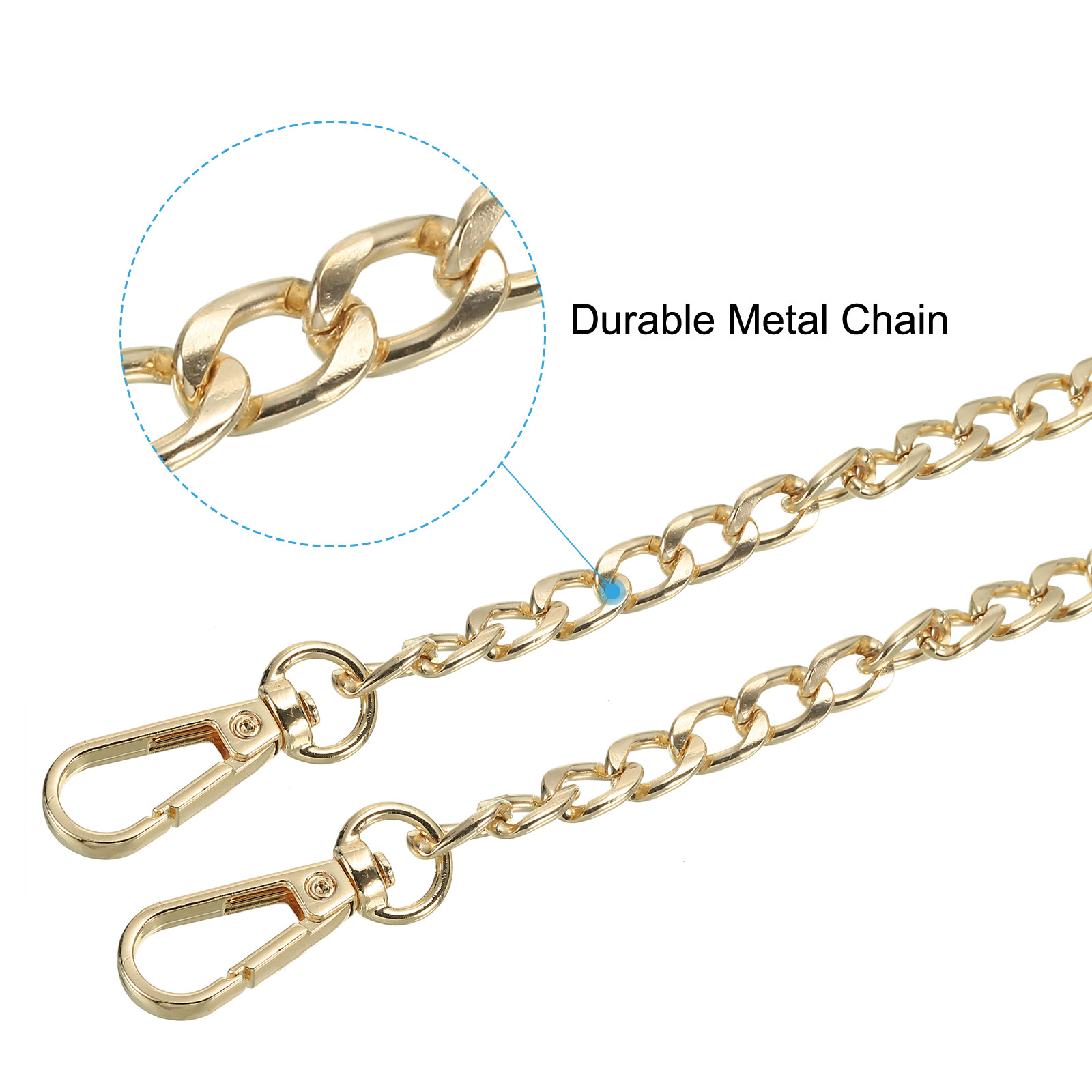 47-Inch Replacement Purse Chain Strap - Metal Shoulder Strap For Handbag, Crossbody, Women's - Unbranded