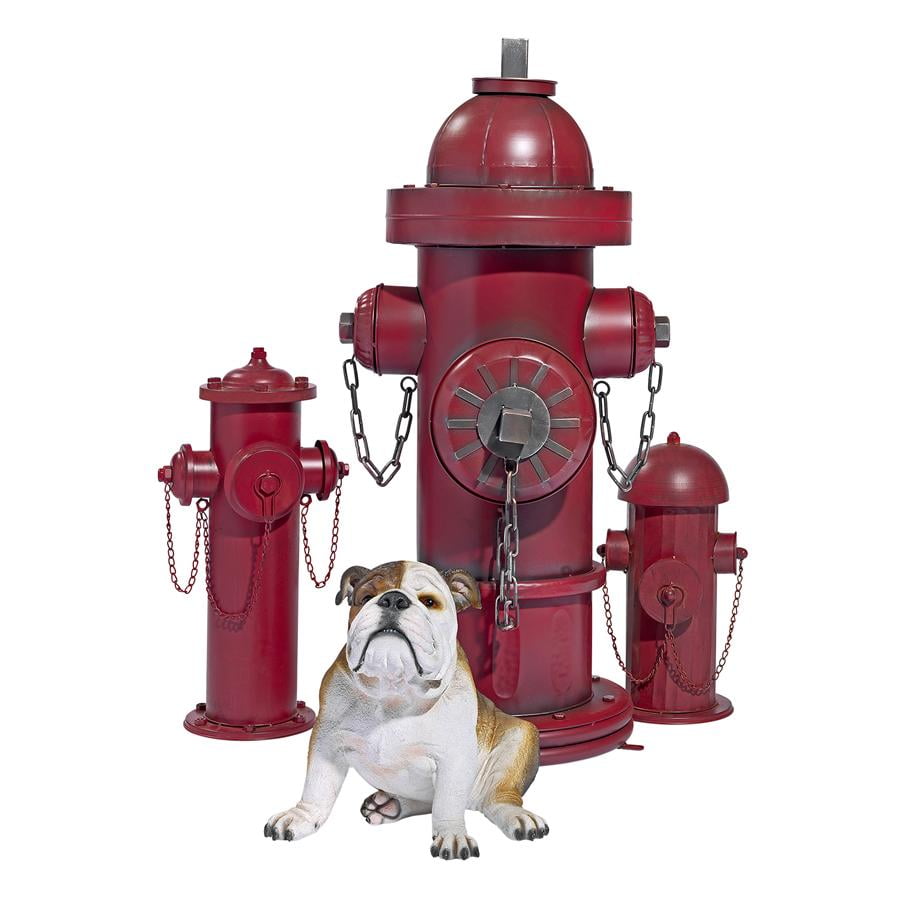 Fire Hydrant Pooch Garden Decor Dog Fountain Design Toscano SS10494 Water Fountain with LED Light Outdoor Water Feature,full color 