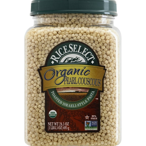 RiceSelect Organic Pearl Couscous, 24.5 oz Jar