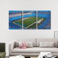 thumbnail image 2 of 3 Panel Denver Canvas Wall Art American Soccer Prints Sports Artwork Wall Decor Stadium Picture Canvas Art for Bedroom Living Room Broncos Stadium Paintings Posters Framed Ready to Hang (42"Wx20"H), 2 of 5