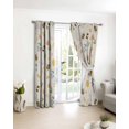 thumbnail image 3 of Flowers Bees Blackout Curtains for Bedroom/Living Room, Thermal Insulated Kitchen Curtains, Farmhouse Spring Botanical Flowers Leaves Grommet Darkening Window Treatment Drapes 52"x72"x2, 3 of 8
