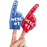 Team Spirit Colors Football Sports "We're #1" Mini 5" Foam Fingers, 2 CT