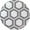 White, variant on The Tile Life Kykuit 8.6" x 9.8" Hexagon Black Satin Porcelain Tile Sample 1 Piece