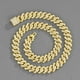 thumbnail image 1 of Collar Cadena de Moda Punk Yinane Eslabones Cubanos 50cm, 1 of 5