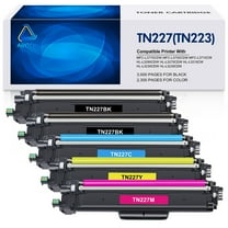 TN227 High Yield Toner Cartridge 5 Pack Compatible Replacement for Brother TN-227 TN-227BK/C/M/Y TN223 for MFC-L3770CDW HL-L3290CDW MFC-L3750CDW HL-L3270CDW HL-L3210CW Printer ink (TN-223BK/C/M/Y)