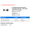 thumbnail image 2 of Front Right Engine Shock Mount - Compatible with 1992 - 2001 Toyota Camry 2.2L 4-Cylinder 1993 1994 1995 1996 1997 1998 1999 2000, 2 of 2