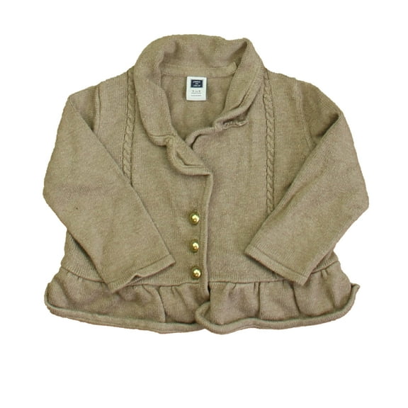 Pre-Owned Janie and Jack Girls Tan Cardigan size: 3-6 Months (Good)