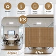 thumbnail image 6 of Vintage Rattan Window Privacy Film, Minimalist Abstract Wicker Texture Brown Static Cling UV Sun Blocking Tint Film Heat Control Windows Films for Bedroom Bathroom, Window Stickers 29.5"x78.7", 6 of 8