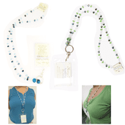 Beaded Badge Lanyard Necklace ID Card Holders Clip Necklace Name Badge Nurse