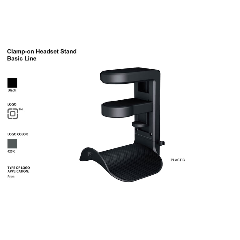 Clamp-On Headphone Holder, 360 Degree Rotating Arm photo 6