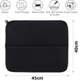 thumbnail image 6 of GIXUSIL 15.8x17.8 inch Dish Drying Mat for Kitchen Counter, Heat Resistant Drainer Mats with Hide Stain Kitchen Super Absorbent Draining Mat, Easy to Clean Dish Rack Pad, ,Black, 6 of 7