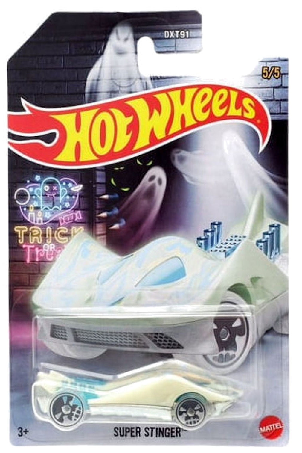 Hot Wheels Mattel 2022 Halloween Die‑Cast 5‑Vehicle Collector’s Set, Haunted Graphics & Glow Effects, 1:64 Scale, DXT91-956E, Ages 3+