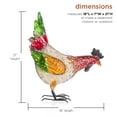 thumbnail image 4 of Alpine Corporation 18" x 7" x 21" Metal Pecking Hen Garden Statue, Multicolor, 4 of 12