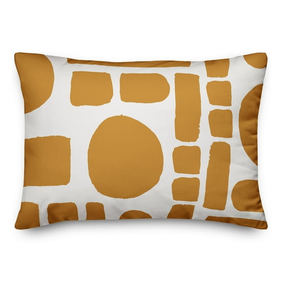 Creative Products Mustard Modern Shapes 14x20 Indoor / Outdoor Pillow