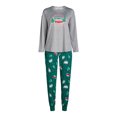 thumbnail image 3 of Joyspun Women’s Long Sleeve Tee and Jogger Pants Pajama Set, 2-Piece, Sizes S-3X, 3 of 6