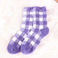 thumbnail image 5 of Slipper Socks for Women with Grippers Non Fuzzy Grip Winter Warm Cozy Thick Comfy Soft Cabin Socks, 5 of 7
