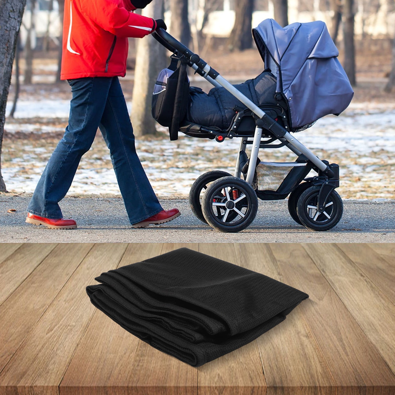 CENL Camping Wagon Stroller Sunshade Net Breathable Canopy Adjustable Wagon Cover