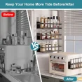 thumbnail image 4 of Estante magnético para refrigerador, estante de almacenamiento de hierro montado en la pared, organizador multifuncional para cocina y baño, 4 of 5