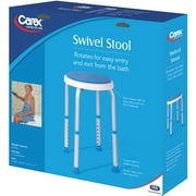 Carex Swivel Bath and Shower Stool Chair with Padded Seat for Seniors, Handicap, 300 lb Capacity