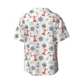 thumbnail image 6 of Lsque Lighthouse Sailboat print Men's Cuban Collar Short Sleeve Shirt Summer Beachwear Casual Button Down Fashionable Vacation Leisure Shirt-Small, 6 of 7