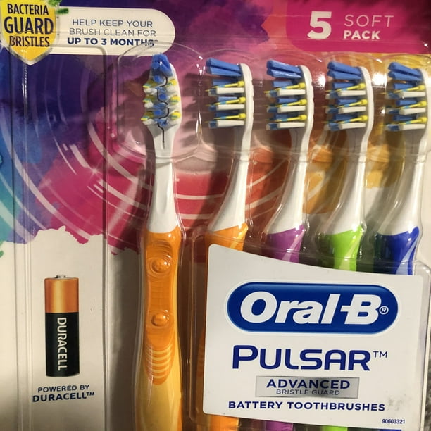 OralB Pulsar Advanced Battery Toothbrush 5 Pack