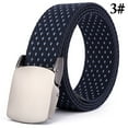 thumbnail image 2 of Men Belt Nylon Fashion Alloy Work Belt Web Belt with Automatic Slide Buckle, 2 of 10