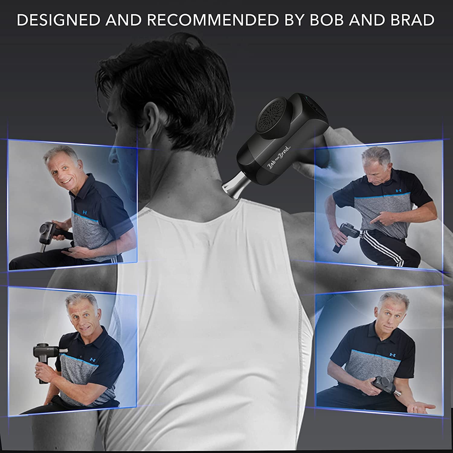 BOB AND BRAD X6 Pro Massage Gun Deep Tissue Percussion with Metal Head Therapy, for Athletes, Electric Massager Gun for Pain Relief