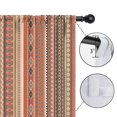 thumbnail image 4 of Blackout Kids Curtains,Brown Geometric Striped Pattern Childrens Insulated Curtains Set Of 2,Bedroom Essentials,Toddler Room Decor 42x84in(106x213cm), 4 of 5