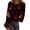 Multicolor3, variant on Womens Shirt Bright Orange Allover Halloween Top, Ribbed Knit Crewneck Tee with Ghost, Witch Hat & Candy Motif